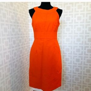 Muse Orange High Neck Sheath Dress 8